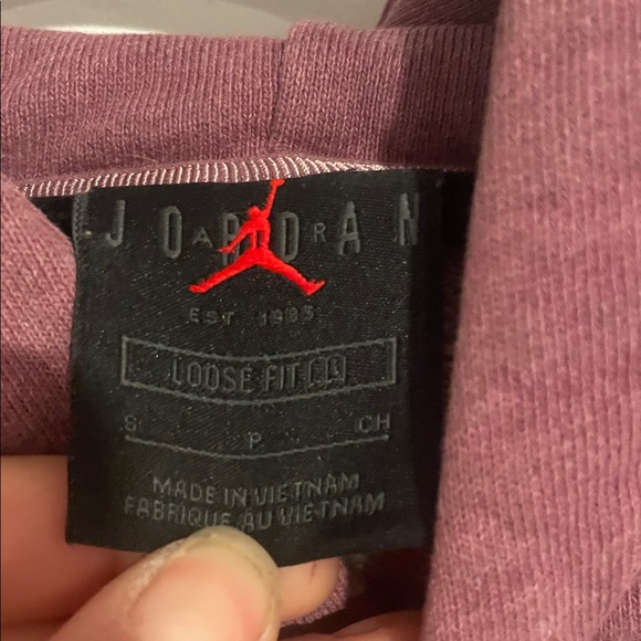 Jordan Essentials Flight hoodie light mulberry womens S 4-6 - Picture 4 of 6